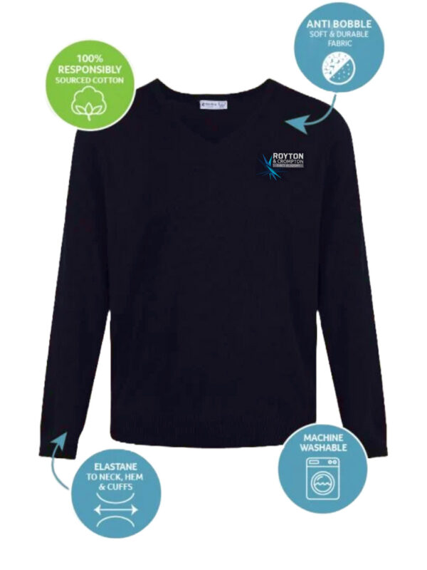Royton & Crompton Unisex V-neck Knitwear